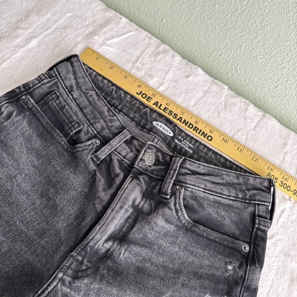Old Navy Denim - OLD NAVY LADIES BLACK HIGH RISE O.G. STRAIGHT JEANS SIZE 0, SECRET SLIM POCKETS